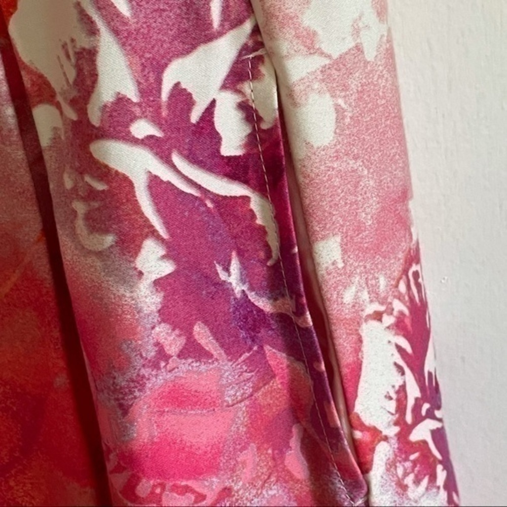 $20 SALE Sleeveless Sundress Pink Peach Orange White NINE WEST Floral Pattern - Picture 6 of 9